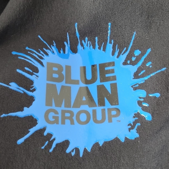 Rudsak Black Full Zip Lightweight Jacket w/ Blue Man Group Sleeve Splat- Size M - Picture 9 of 13